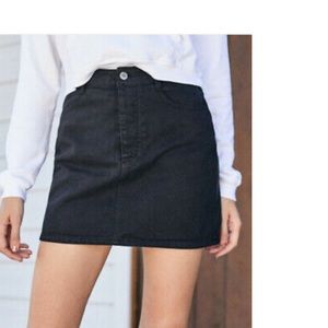 John Galt Button fly Denim Mini Skirt Size Small